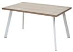 Стол М-City DISAUR Брик М (Brick M) 140 Дуб Трюфель, Белый