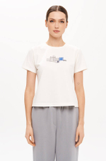 23405 Футболка женская (молочный)