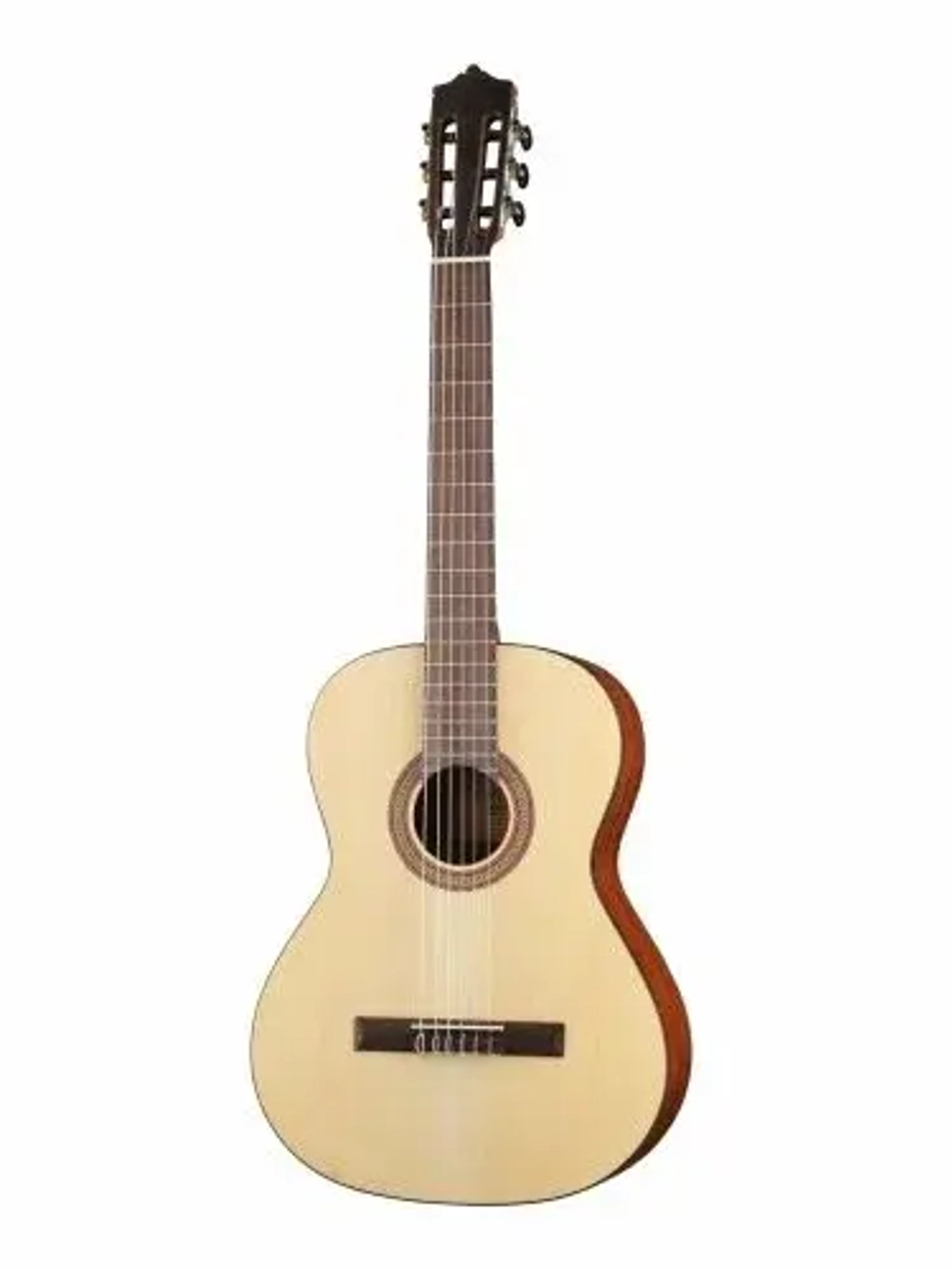 Toledo MC-18 (S) Guitarra by Martinez Классическая гитара 4/4, верхняя дека: ель. Задняя дека и обечайка: сапеле. Отделка: матовая. Цвет: натуральный. Чехол в комплекте.