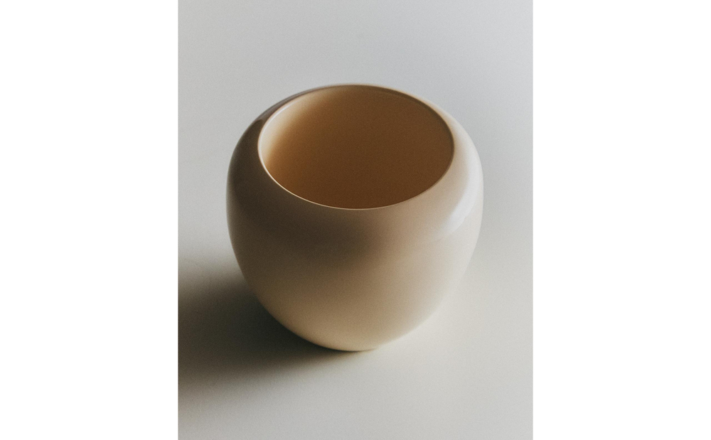 Zara Home Ваза из керамики, цвет бежевый, 13 см