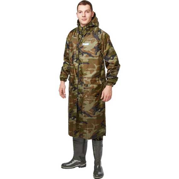Плащ дождевик влагозащитный Waterproof Line Hunter WPL ПВХ на молнии, хаки