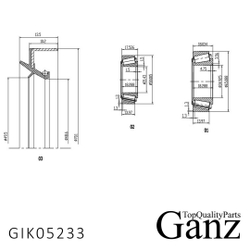 Подшипник ступицы передний MB W123/W126/T1 77-96 GANZ GIK05233