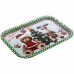 Поднос жестяной 34,5*23,5см «Мишка и лось»