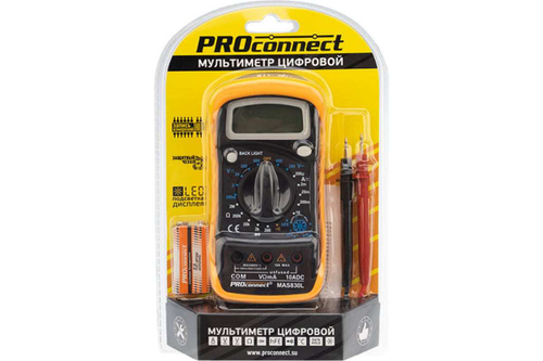 МУЛЬТИМЕТР ПОРТАТИВНЫЙ PROCONNECT MAS830L (DT850L) 13-3021