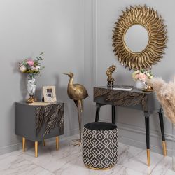 Тумба прикроватная Тропик Стайл Серый Голд правая