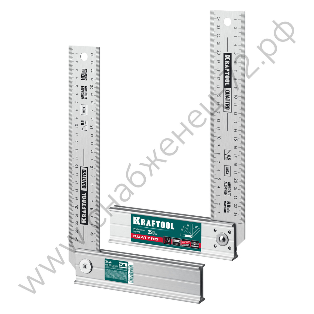 KRAFTOOL QUATTRO, 250 мм, 4 положения, складной столярный угольник (3444)