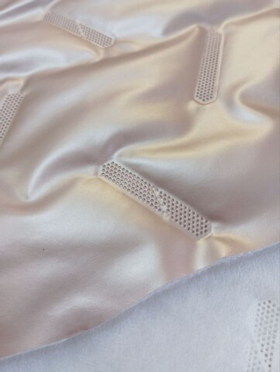 Стежка (курточная/термостежка/под "кожу"). Принт- Черточки, пудра, 0,59м