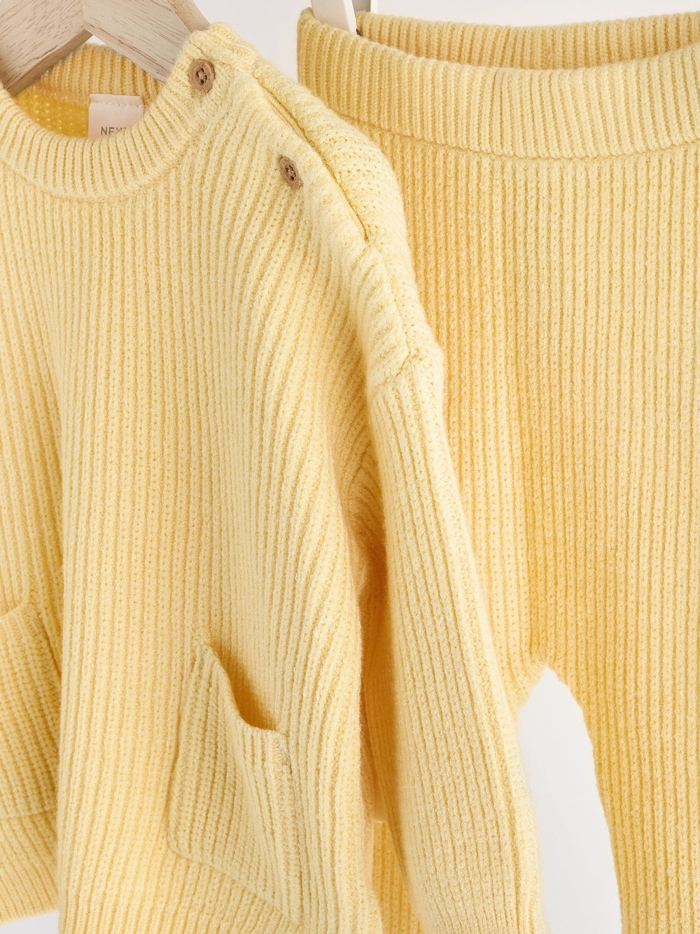 Вязаные свитер и брюки в комплекте для малышей Next Q94-942, Желтый