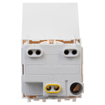 Розетка с крышкой модульная, 2P+E, с з/ш, "Avanti", "Белое облако", 2 модуля