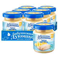 Пюре Бабушкино Лукошко Треска картофель с 8 месяцев 100г