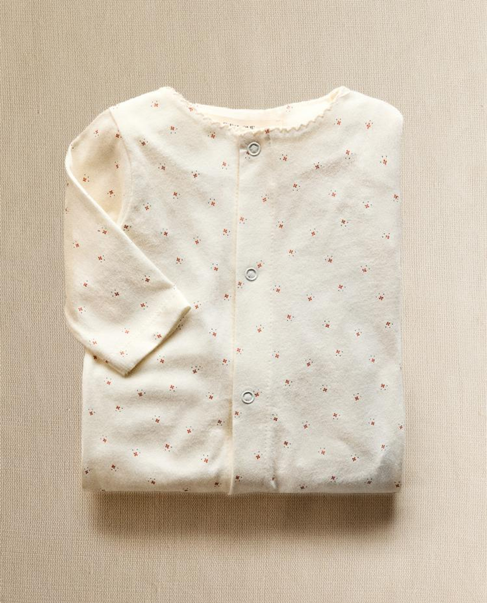 ZARA HOME ДЕТСКИЙ КОМБИНЕЗОН С ЦВЕТОЧНЫМ ПРИНТОМ, КРЕМОВЫЙ