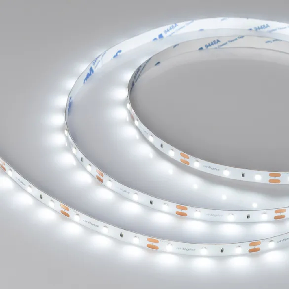 Светодиодная лента NT-A60-8mm 12V White6000 (4.8 W/m, IP20, 3528, 5m) (Arlight, Открытый) 035698