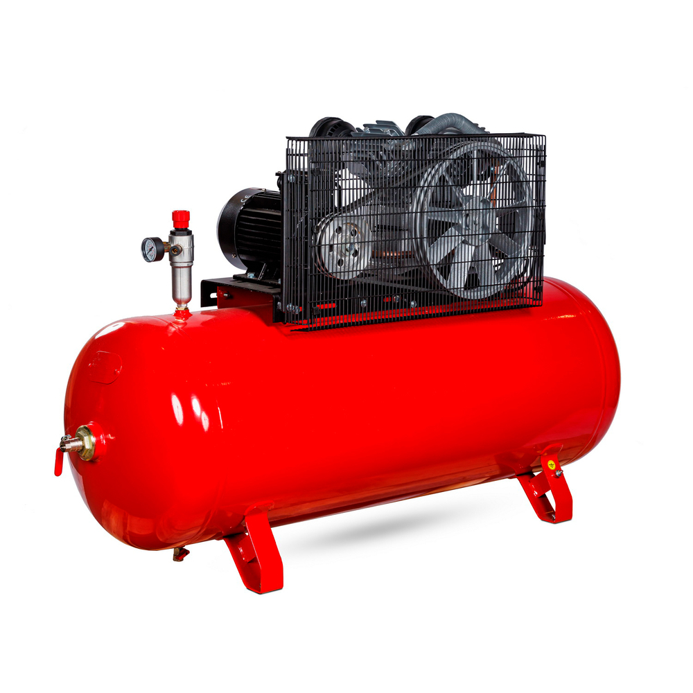Компрессор ROSSVIK СБ4/Ф-270.LB50, 690 л/мин, 10 бар, ресивер 270 л, 380 В/4 кВт, красный