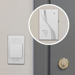 Звонок дверной ЭРА TWIN-B беспроводной две кнопки белый 32 мелодии | Электрозвонки