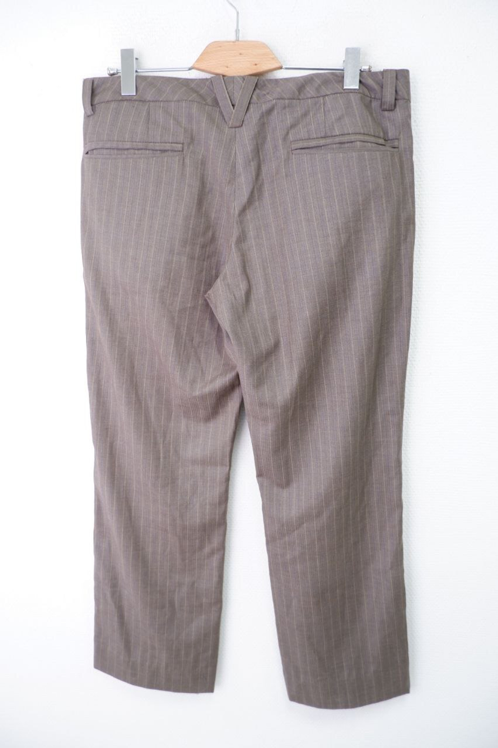 Брюки с шерстью в полоску 50 размер