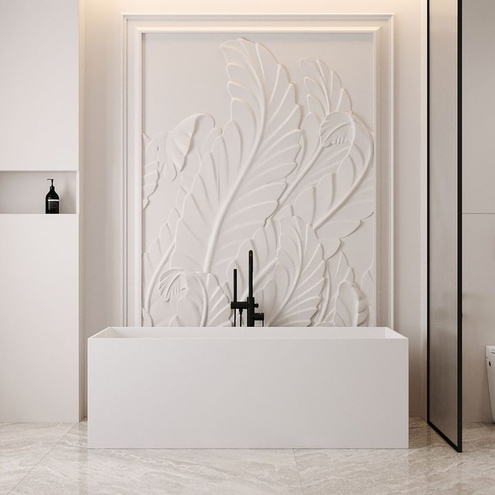 Ванна из искусственного камня ABBER Stein AS9640-1.6 белая матовая