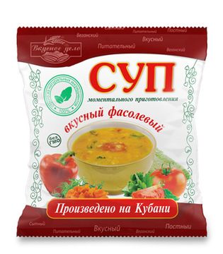 Суп фасолевый 28г  (шоубоксами по 14шт.)