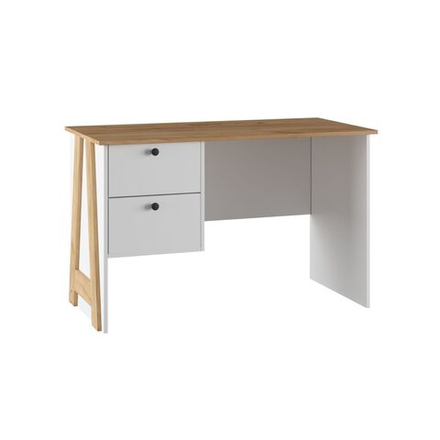 Стол письменный с ящиками Дуб крафт золото/Белый 120,5х60,5х75 см