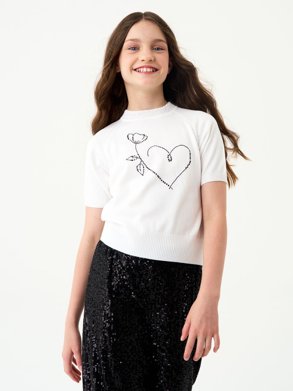 Джемпер для девочки 1408 белый