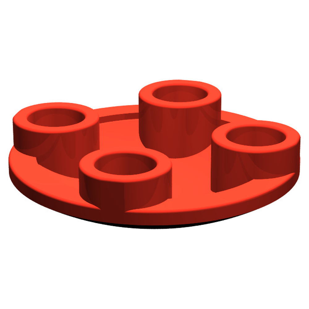 Lego 50шт Плитка 2x2 круглая с закругленным дном гвоздика (красный) 2654 / 4248830 / 4278275 / 46170