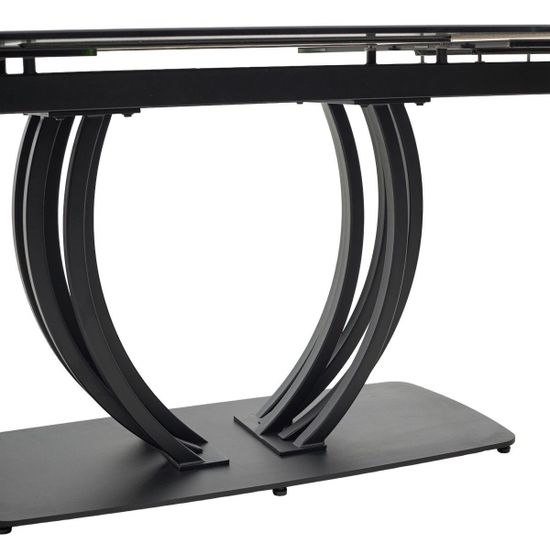 Стол МАТЕРА (MATERA) 160 цвет KL-116 Черный мрамор матовый, итальянская керамика/ ЧЕРНЫЙ