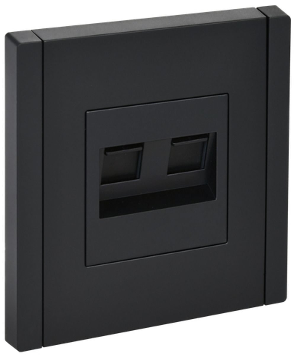 FORTE&PIANO Розетка компьютерная двойная RJ45 кат.6 FP134 черный IEK