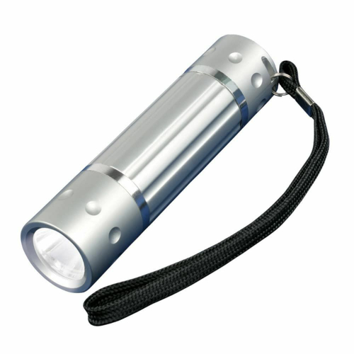 S-LD026-C Silver Фонарь Uniel серии Стандарт «Classics element -Silver Ice», алюминиевый корпус, 0,5 Watt Led, упаковка — кламшелл, 3 Х ААА, н/к, цвет