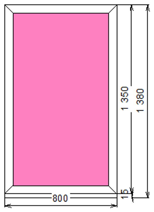 Пластиковое окно 1350 х 800 ТермА Эко