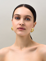 Серьги "Double round element" Gold