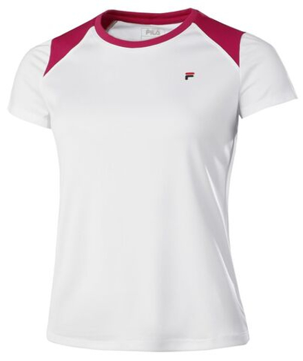 Женская теннисная футболка Fila T-shirt Josefine W - white