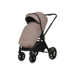 Детская универсальная коляска Adamex Spark 2в1 - Latte Velvet (Бежевая ткань, черная рама)