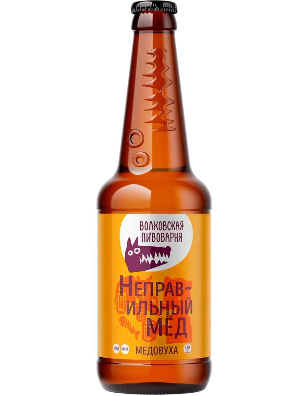 Медовуха Волковская пивоварня, Неправильный мед 0,45 л. glass