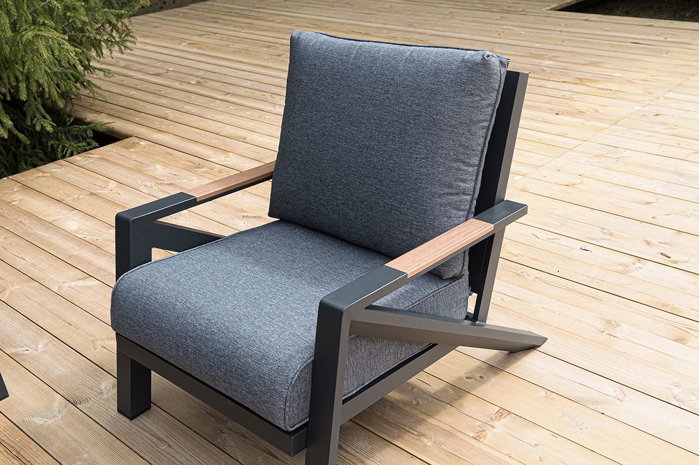 "Лотос" лаунж-зона 5-местная из алюминия, цвет темно-серый