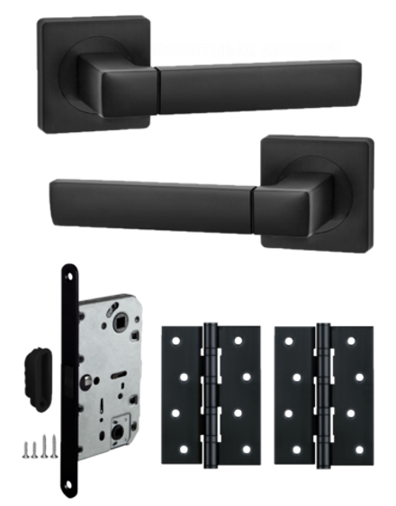 Ручка межкомнатная с магнитной защелкой и петлями FUSION