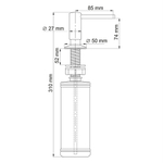 K-1299 Встраиваемый дозатор для мыла, 320 ml