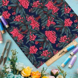 Ткань премиум Оксфорд 600D эффектные красные ягоды