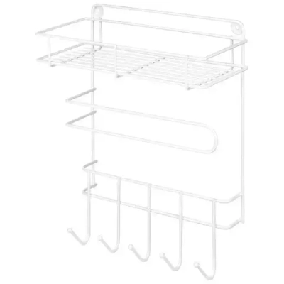 Полка с крючками и держателем для бумажных полотенец Ripiani 25*11,5*35 см (полимерное п