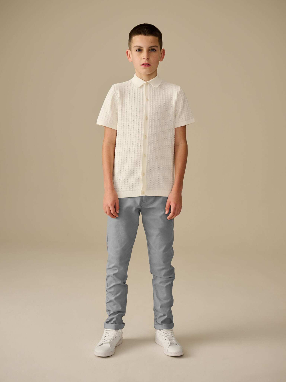 Брюки чинос для мальчика Next E41-894, Серый