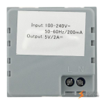 Розетка USB A+A, 2,1А, 2 гнезда, без индикатора EKF