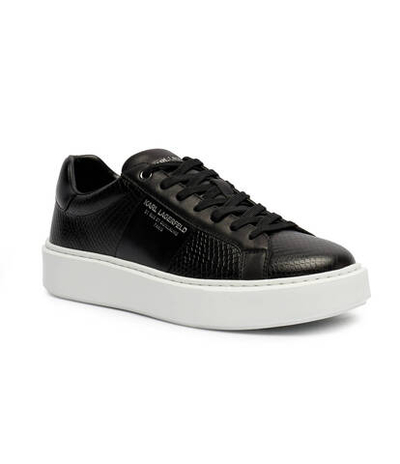 Кожаные кроссовки Karl Lagerfeld - черный(KL52221P)