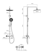 Душевая стойка Arco VSFS-4AR1GM с изливом, вороненая сталь, , шт