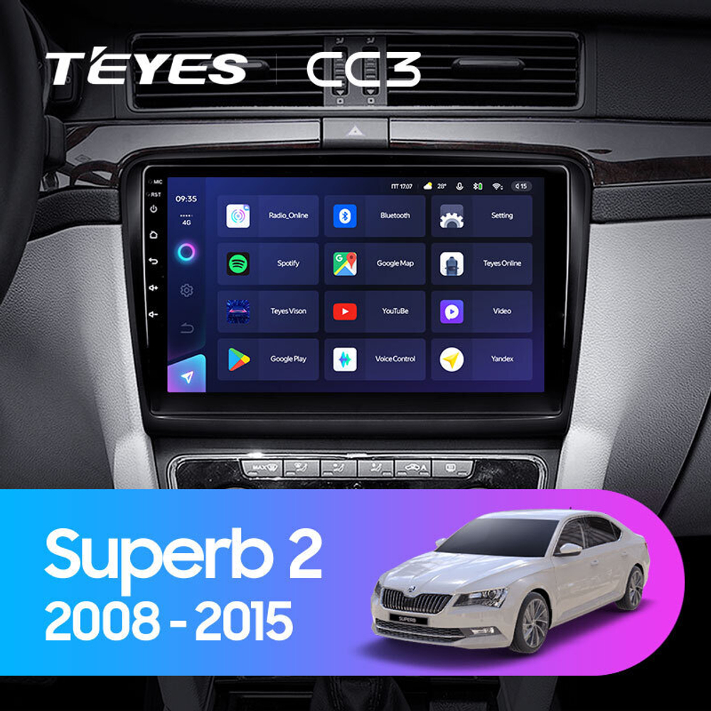 Teyes CC3 10.2" для Skoda Superb 2008-2015