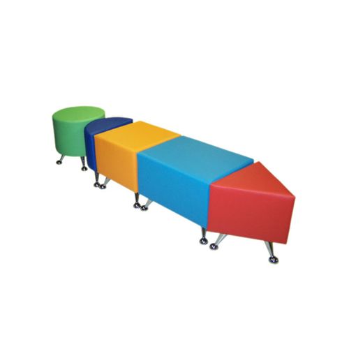 Пуф Геометрия на хромированных ножках Полукруг