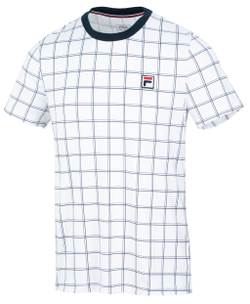 Мужская теннисная футболка Fila T-Shirt Jack - white/peacoat blue