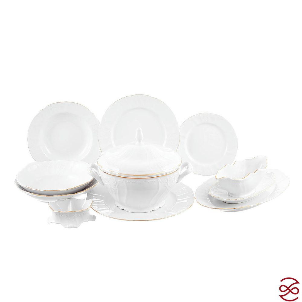 Столовый сервиз на 6 персон Bernadotte Белый узор 26 предметов
