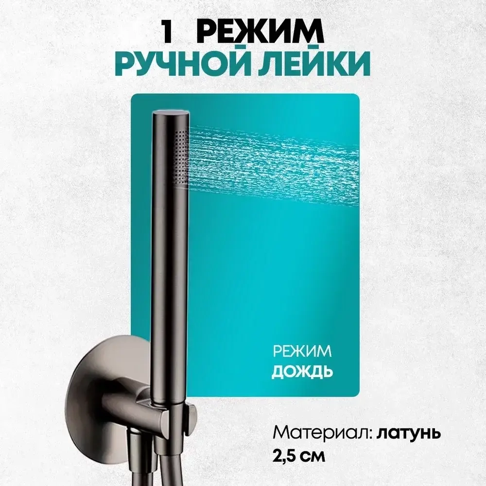 Душевой комплект Grocenberg GB5090BG Графит