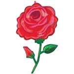 Шар Фольгированный Роза алое сияние (Красный)