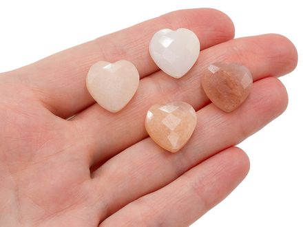 Бусины "Сердце" из солнечного камня 15мм (1 штука)