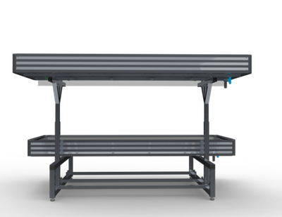 Стойка 2-х ярусная 1400*1055*750-950мм, 2 поддона