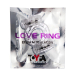 Прозрачное виброкольцо 2,5см с двумя вибропульками ToyFa Basic 818033-1